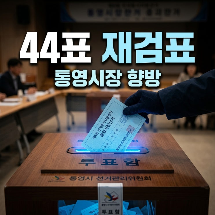 통영시장 재검표 결정, 44표 초접전 승부 뒤집힐까?