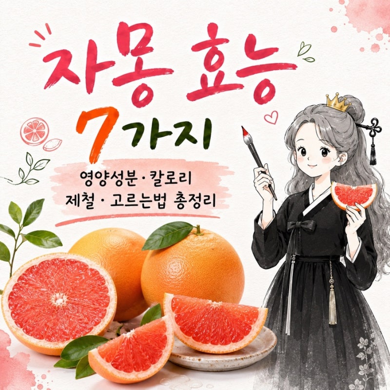 자몽효능 7가지 총정리｜영양성분·칼로리·제철시기·고르는법까지 한 번에!