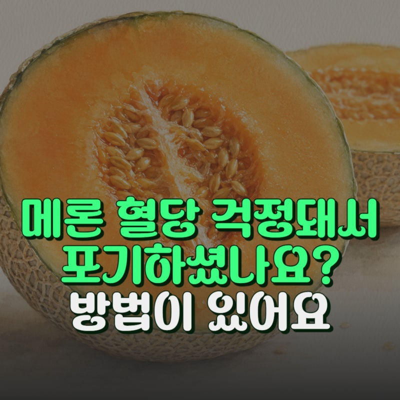 메론 효능 5가지 칼로리 영양 분석 혈당지수 낮추는법