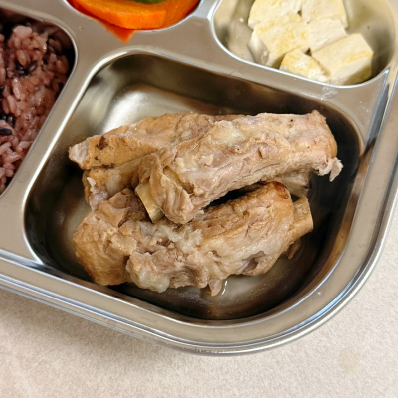 [유아식 메인메뉴] 압력밥솥으로 만든 돼지고기 등갈비찜 레시피, 아기 무염식 식단