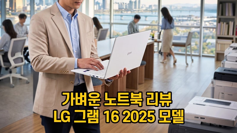 사무용 노트북 LG 그램 16 2025 리뷰 : 기업용 B2B 업무를 위한 초경량 AI PC