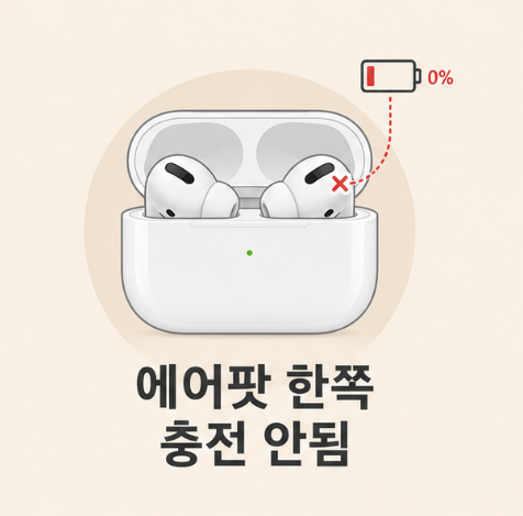 에어팟 한쪽 충전 안됨, 이 순서대로 원인 확인해 보세요