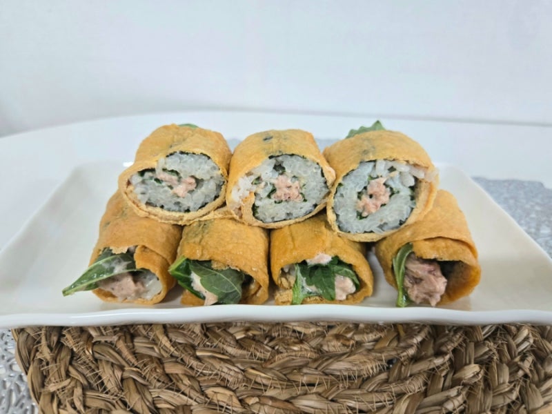 유부초밥 만들기 참치마요 토핑 롤유부초밥 맛있게 만드는 법