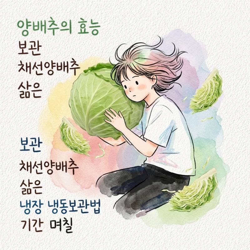 양배추의 효능 보관 채선양배추 삶은 냉장 냉동보관법 기간 며칠