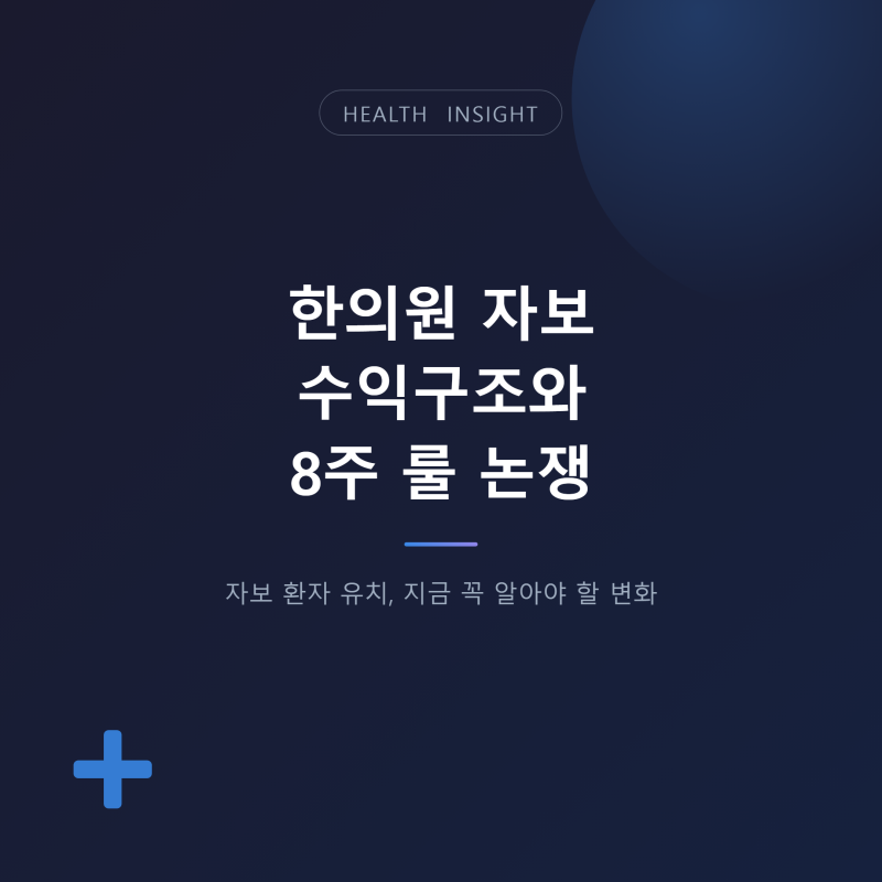 한의원 자보 수익구조와 8주 룰 논쟁