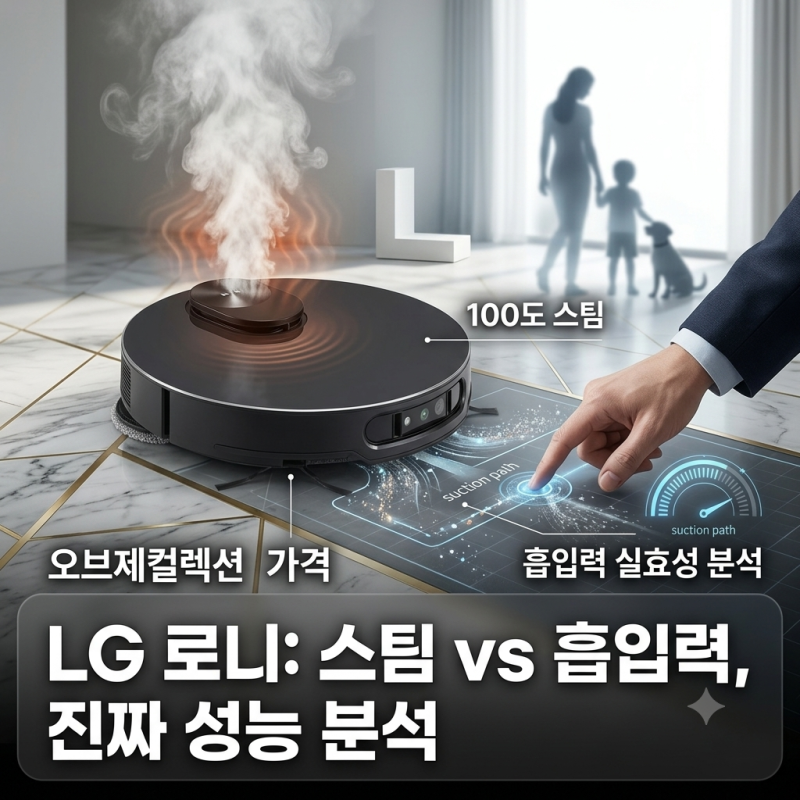 LG 로니 로봇청소기 가격 스펙 총정리 : 100도 스팀과 흡입력의 실효성 분석