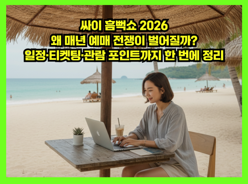 싸이 흠뻑쇼 2026, 왜 매년 예매 전쟁이 벌어질까? 일정·티켓팅·관람 포인트까지 한 번에 정....