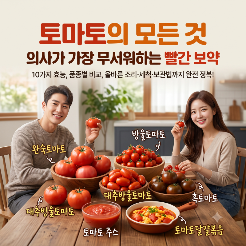[건강 가이드] 의사가 무서워하는 빨간 보약, 토마토의 모든 것 (효능·종류별 비교·주의사항....