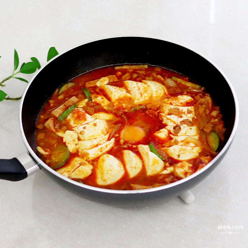 류수영 순두부찌개 레시피, 스팸으로 맛있게 끓이는법