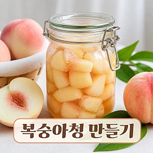 복숭아청 만들기 백도로 만드는 여름 홈카페 레시피