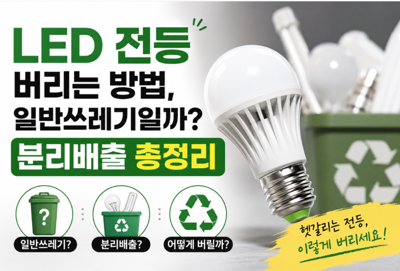 LED 전등 버리는 방법, 일반쓰레기일까? 분리배출 총정리