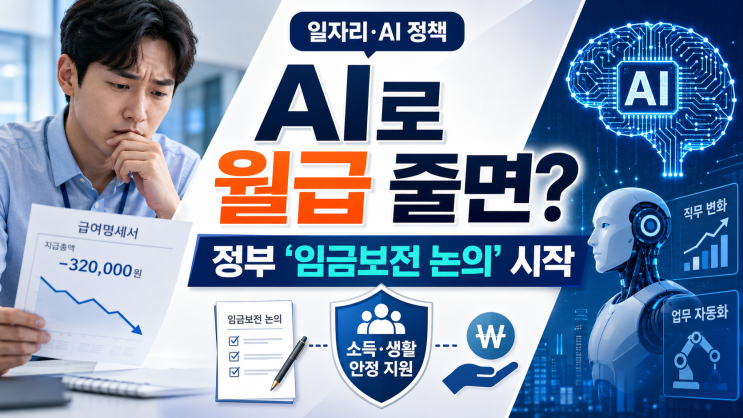 <b>AI</b>로 월급 줄면 <b>정부</b>가 보전? ‘임금보험’ 논의 시작됐다