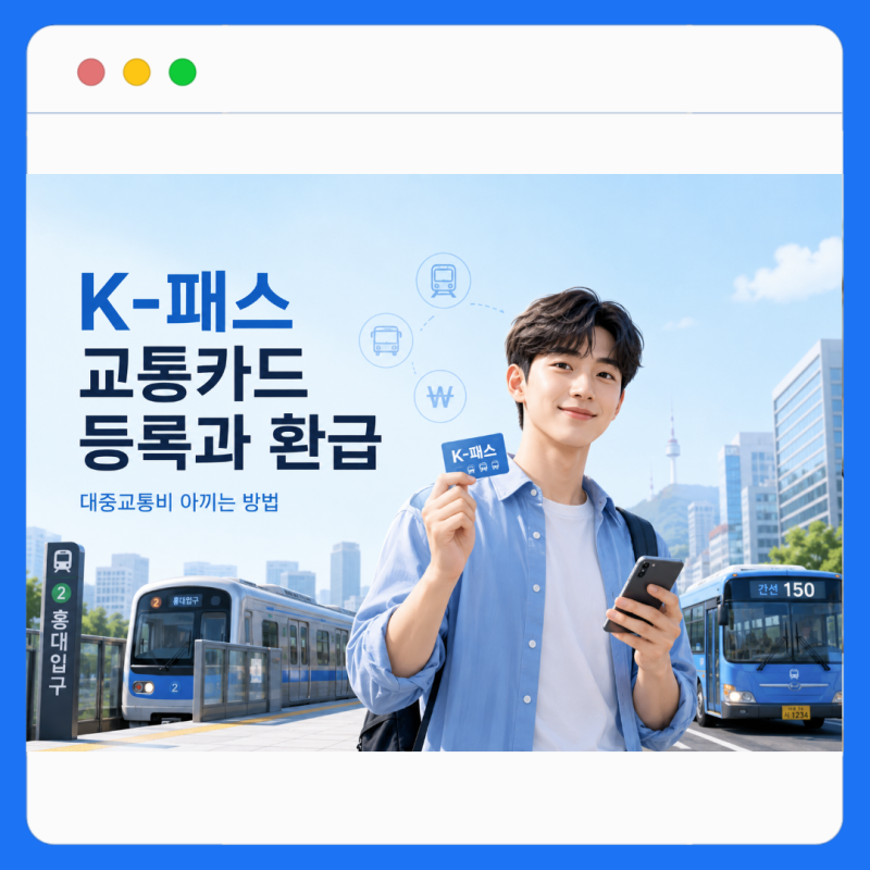 K패스 교통카드 등록 방법과 환급 총정리 (2026년 최신)