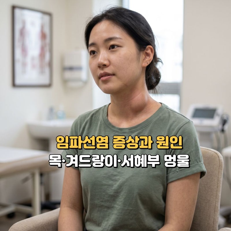 임파선염 증상과 원인, 치료법까지 총정리 (목·겨드랑이·서혜부 멍울)