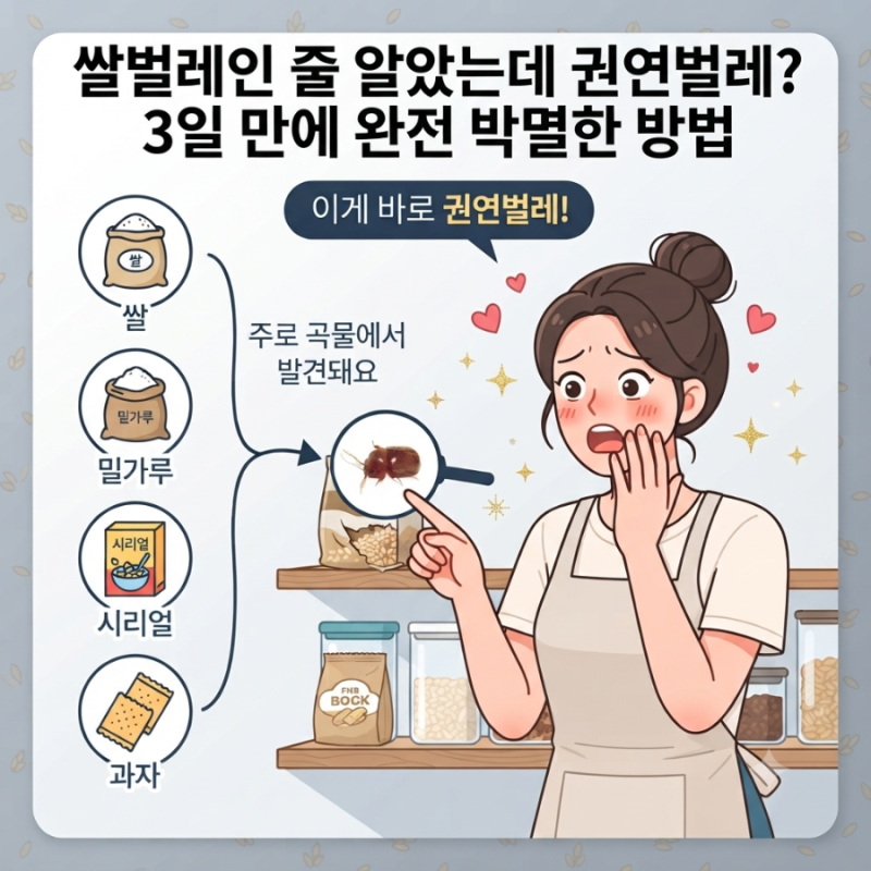 쌀벌레인 줄 알았는데 권연벌레? 3일 만에 완전 박멸한 방법