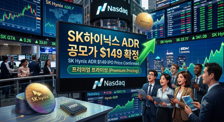 <b>SK하이닉스</b> ADR, 149달러로 <b>공모가 확정</b>됐다는 소식