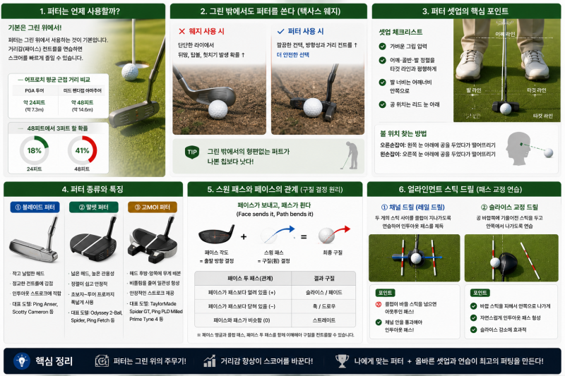 퍼터의 모든 것! 블레이드·말렛·고MOI 차이와 나에게 맞는 퍼터 고르기