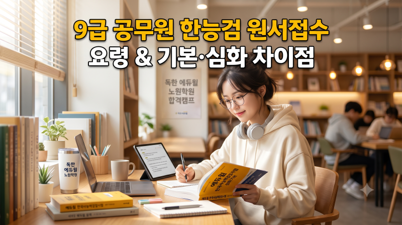 [노원공무원학원] 9급 공무원 필수! 개편된 한능검(3급 이상) 원서접수 요령 & 심화·기본 차이....