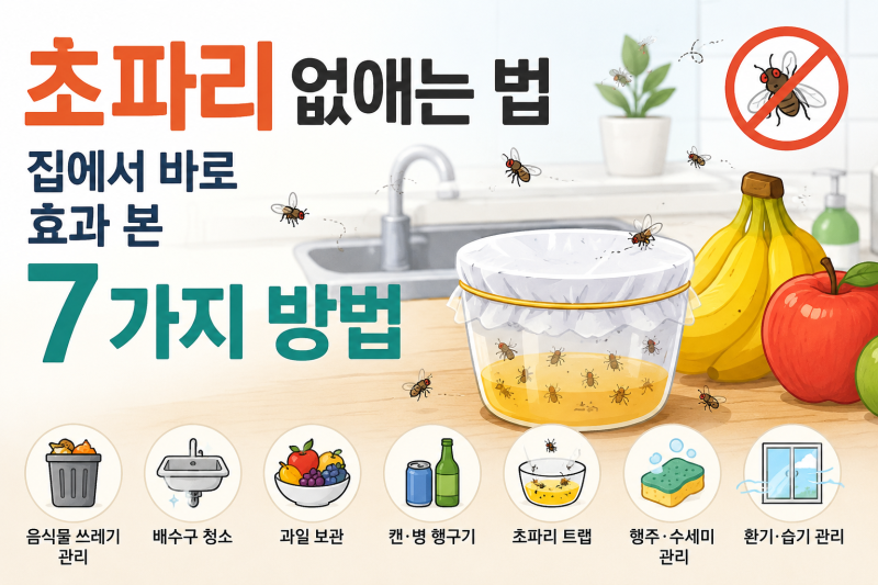 초파리 없애는 법, 집에서 바로 효과 본 7가지 방법