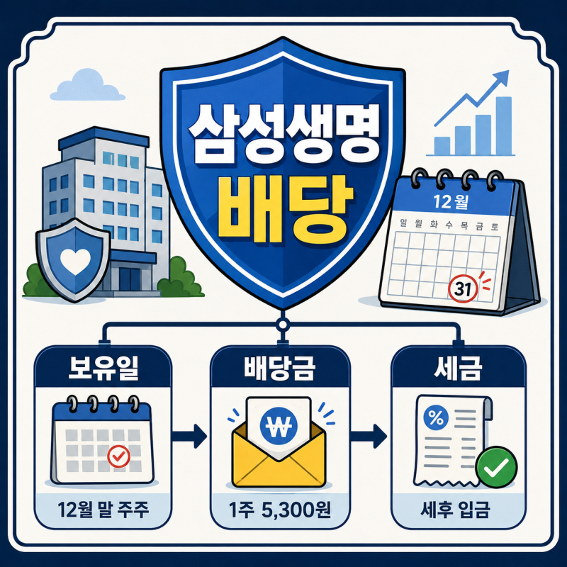 삼성생명 배당금 2026, 언제 샀어야 받나