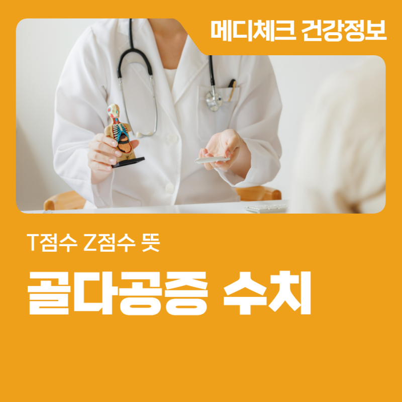 한국건강관리협회 경기 골다공증 수치 T점수 Z점수 뜻