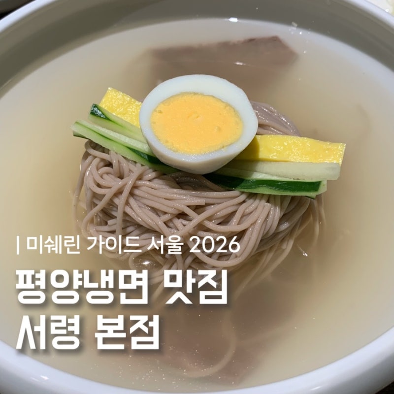 미쉐린 가이드 서울 2026 선정! 성시경 평양냉면 맛집 ‘서령 본점’ 2시간 웨이팅 솔직후기