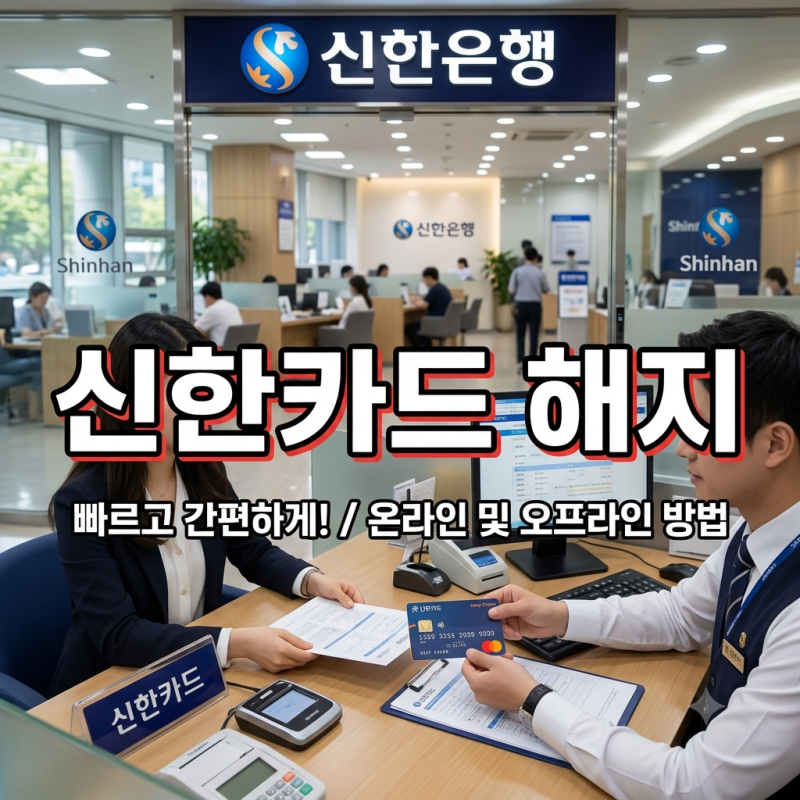 신한카드 해지 방법 알아보기｜어플·앱 해지, 연회비 환불, 취소, 철회 안내