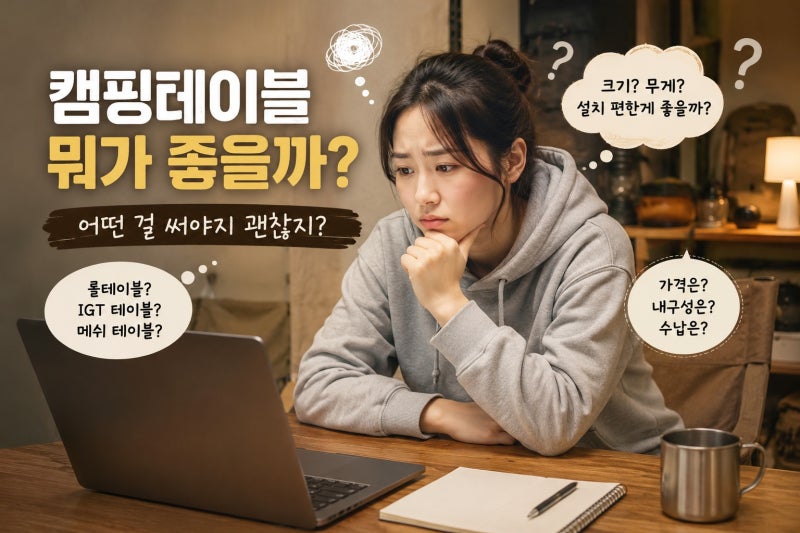 캠핑 테이블 추천! 롤테이블 vs IGT 테이블 뭘 사야 할까?
