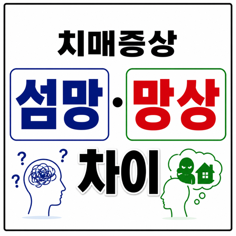 섬망과 망상 개념 및 특징, 차이점, 관리법