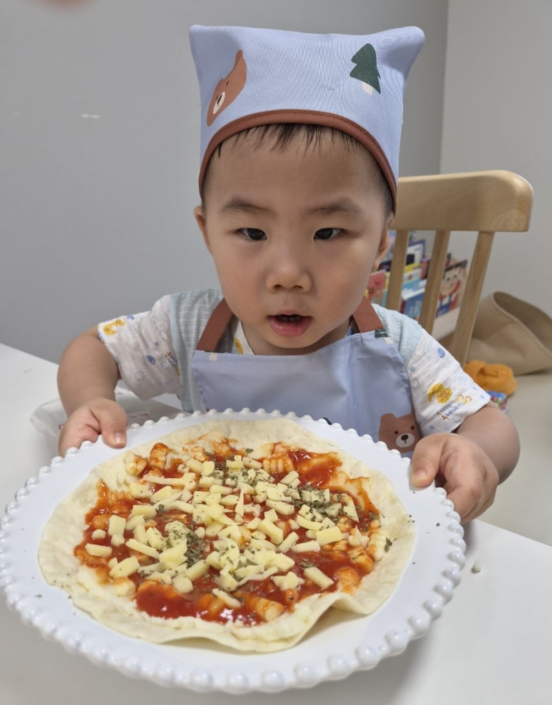 아기 또띠아 감자 피자 전자레인지 레시피