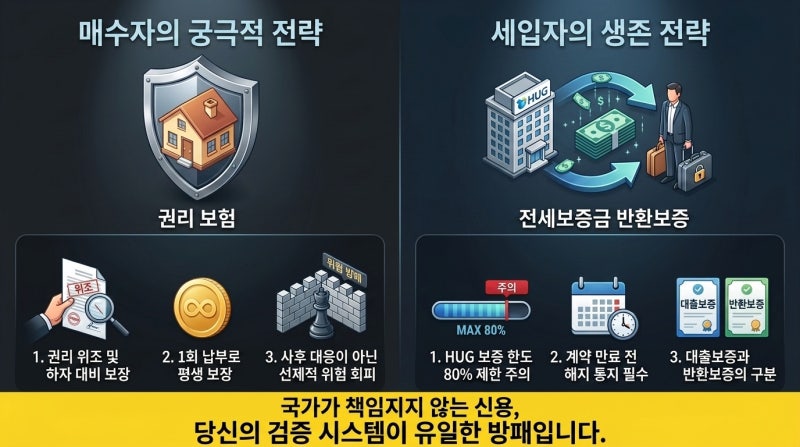 등기부등본의 배신에서 내 자산을 지키는 법: 권원보험과 보증보험의 전략적 활용법
