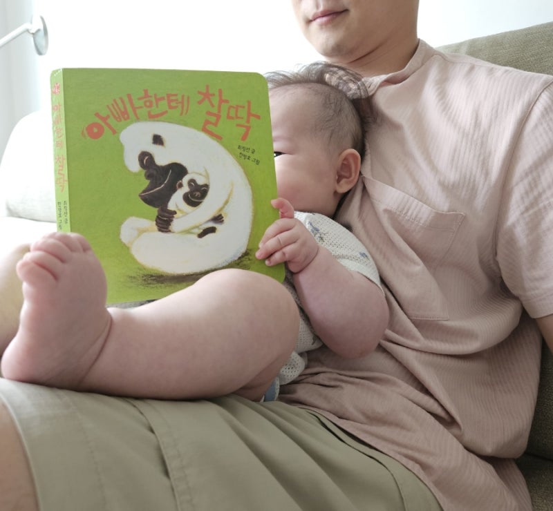 [3개월 아기] 보드북,달님안녕 시리즈, 사과가쿵, 아빠한테 찰딱
