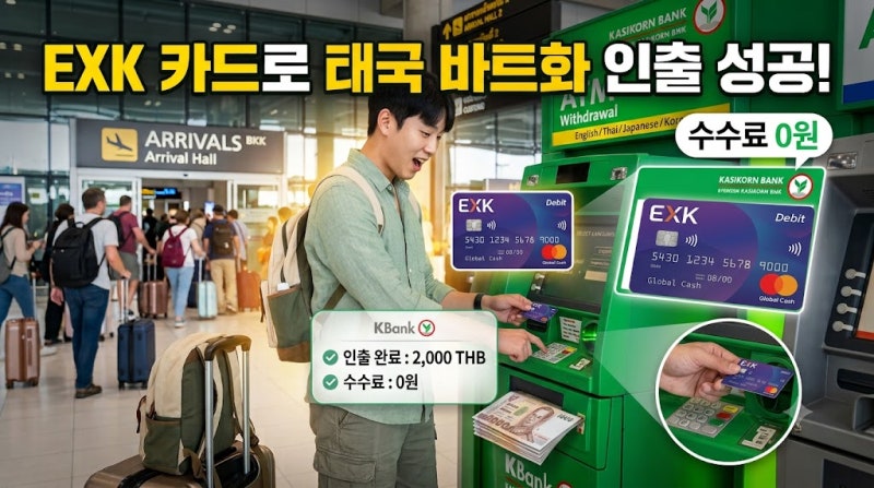 태국 바트 환전 꿀팁, 방콕 길거리 환전소 찾지 마세요! EXK 카드 발급 및 100% 우대 현지 인출 ....