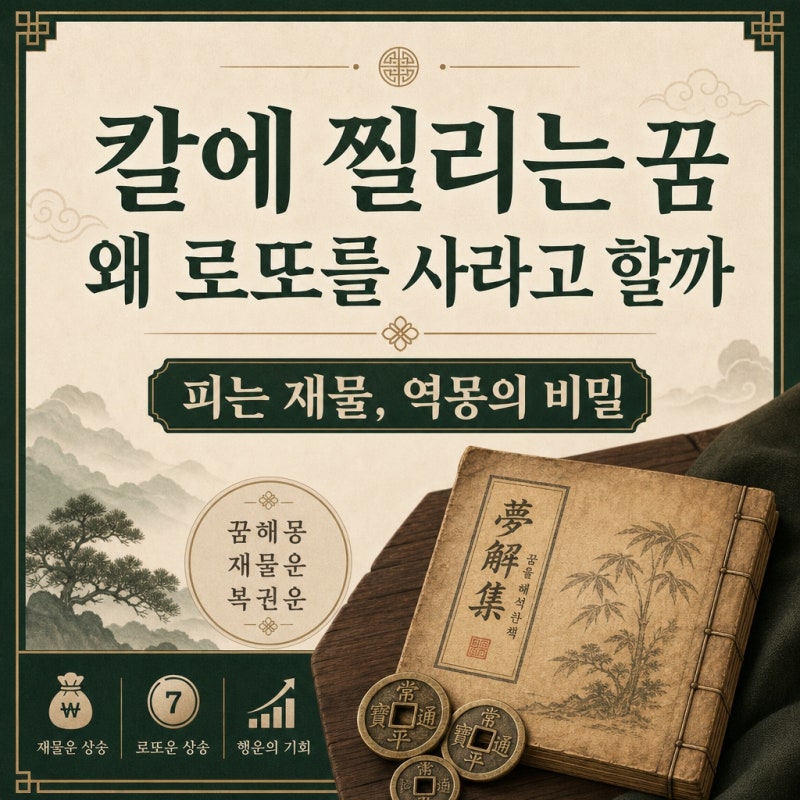 칼에 찔리는 꿈 해몽 왜 로또를 사라고 할까