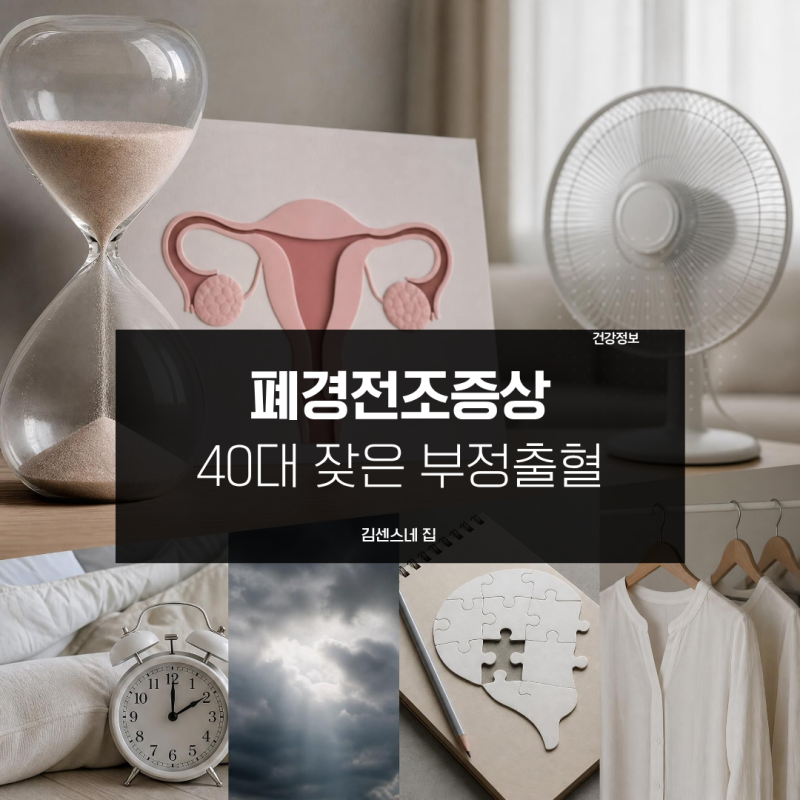 폐경전조증상 40대 여성 부정출혈 잦다면!