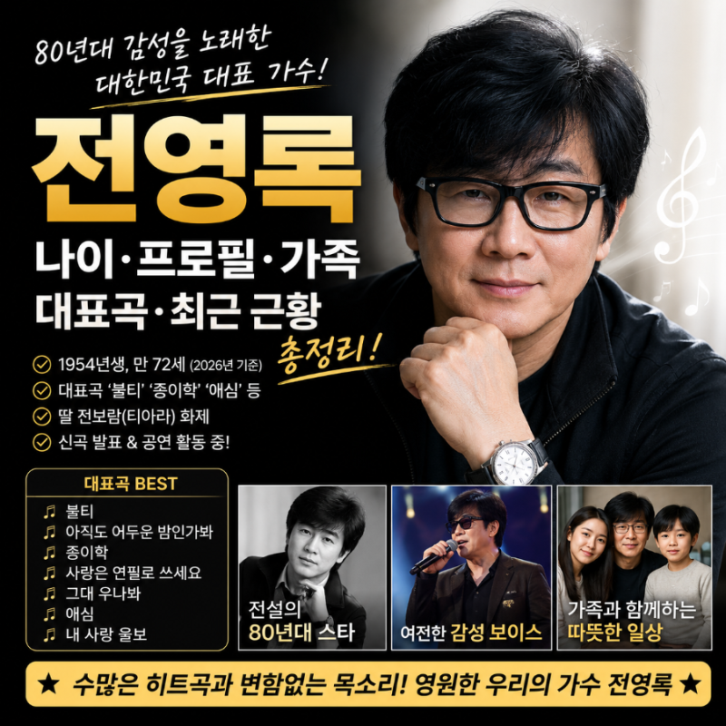 전영록 나이·프로필·가족·대표곡·최근 근황까지 총정리