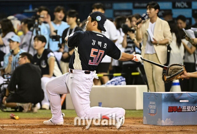 3초 남기고 터졌다... 강백호 홈런더비 우승, 현장 반응이 난리난 이유