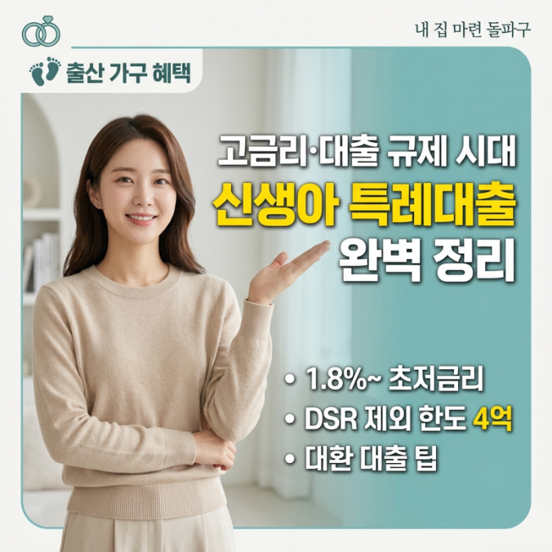 고금리·대출 규제 시대의 돌파구: 2026 신생아 특례대출 조건, 한도, 대환 정리