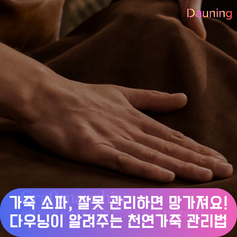 가죽 소파, 잘못 관리하면 망가져요! 다우닝이 알려주는 천연가죽 관리법