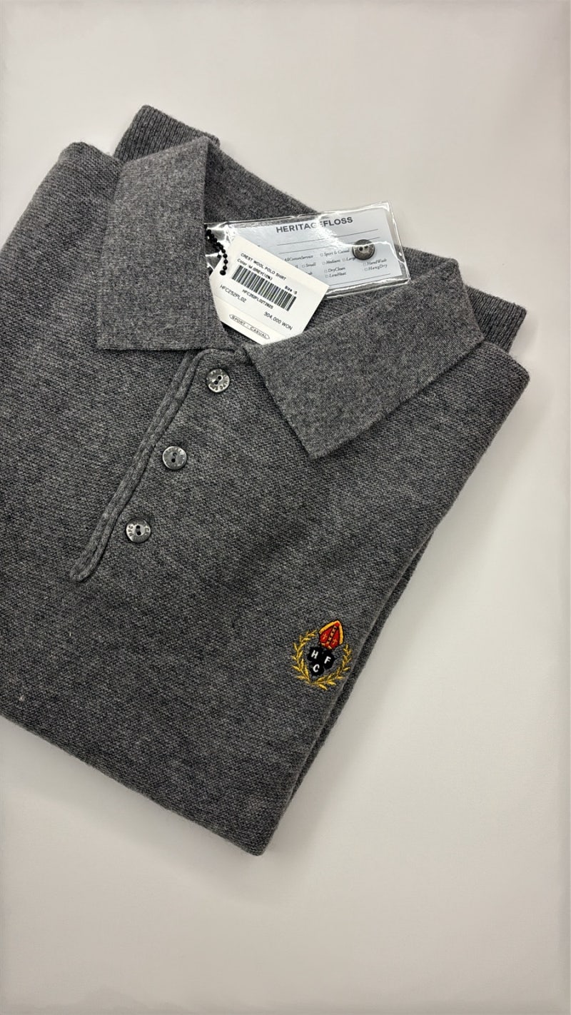 헤리티지플로스 폴로셔츠 니트(CREST WOOL POLO SHIRTS) M.Grey 구매후기
