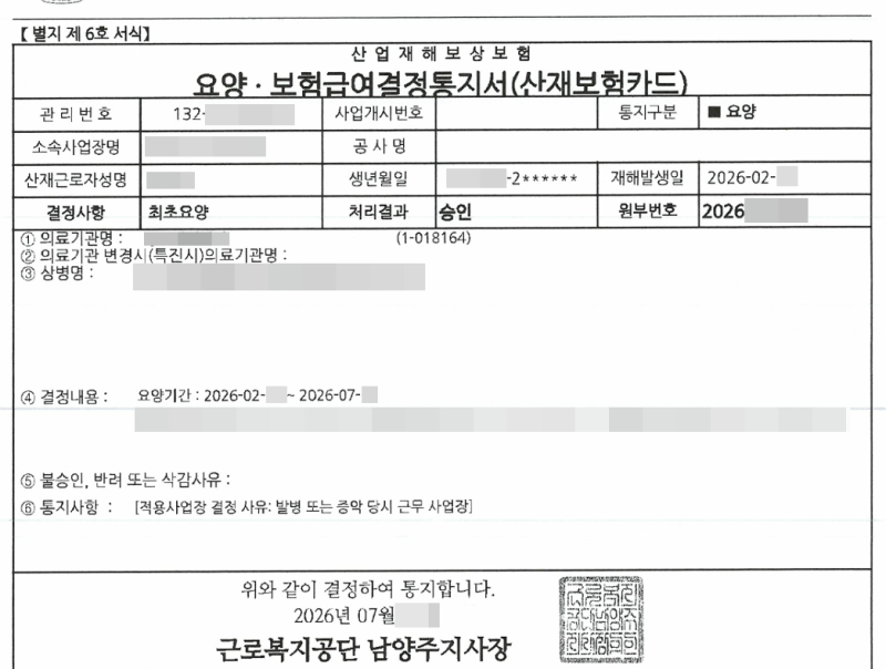 근골격계 산재 승인 후, 급여 수령의 모든 과정: 요양부터 장해까지 완벽 정리