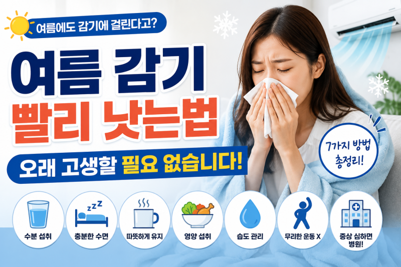 여름 감기 빨리 낫는법, 오래 고생할 필요 없습니다.