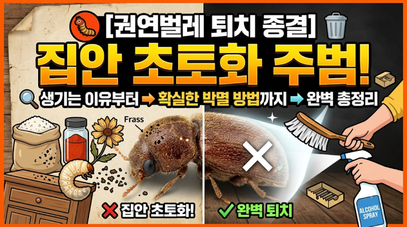 [권연벌레 퇴치 종결] 집안 초토화 주범! 생기는 이유부터 확실한 박멸 방법까지 완벽 총정리