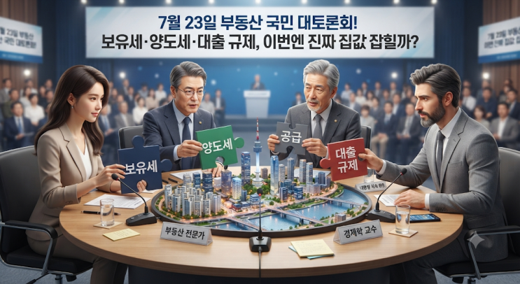 2026년 7월 23일 <b>부동산</b> 국민 <b>대토론</b>회 — 이재명 <b>대통령</b>은 왜... 
