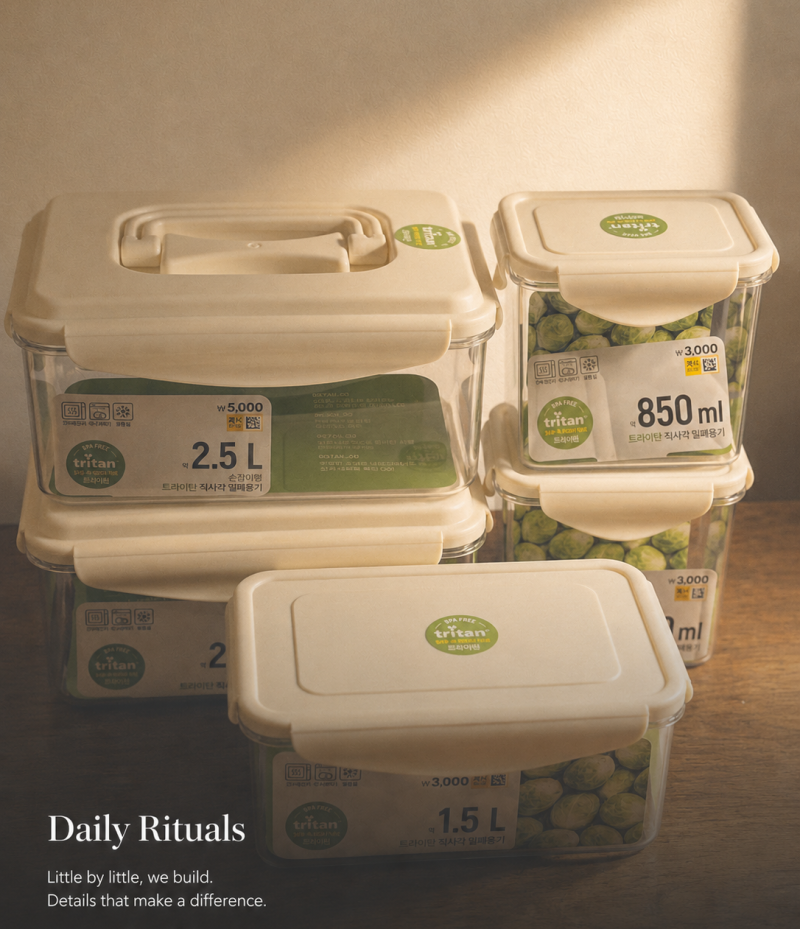 다이소 젖병 소재 트라이탄 BPA FREE 밀폐용기, 반찬통 냄새 배임 스트레스 끝!