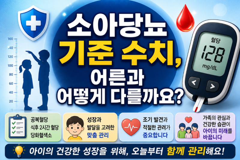 소아당뇨 기준 수치, 어른과 어떻게 다를까요?