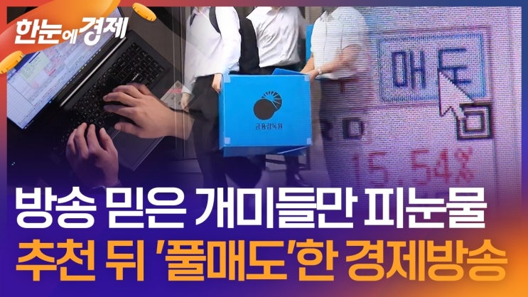 방송 믿은 개미들만 피눈물…추천 뒤 '풀매도'한 경제방송