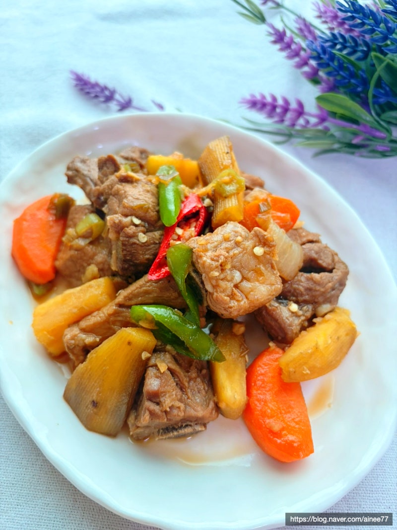 돼지갈비찜 백종원 레시피 잡내없는 초간단 갈비찜