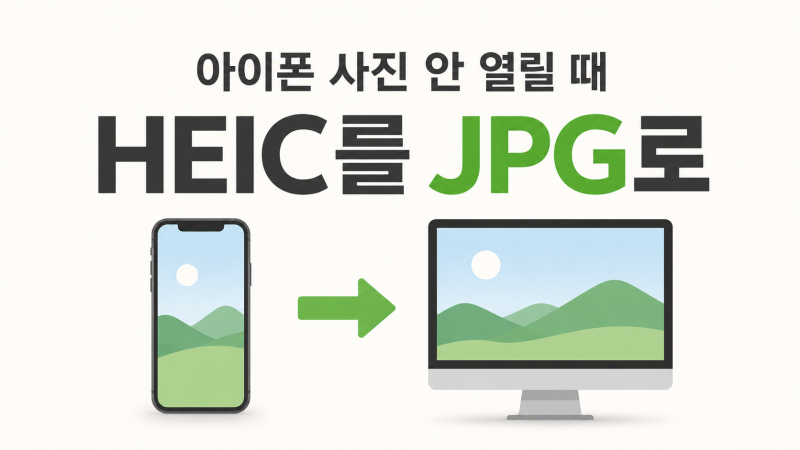 HEIC를 JPG로 변환하는 법: 아이폰 사진이 안 열릴 때