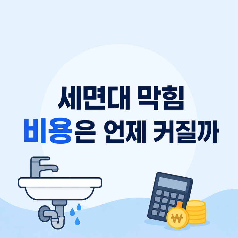 세면대 막힘 비용은 언제 커질까